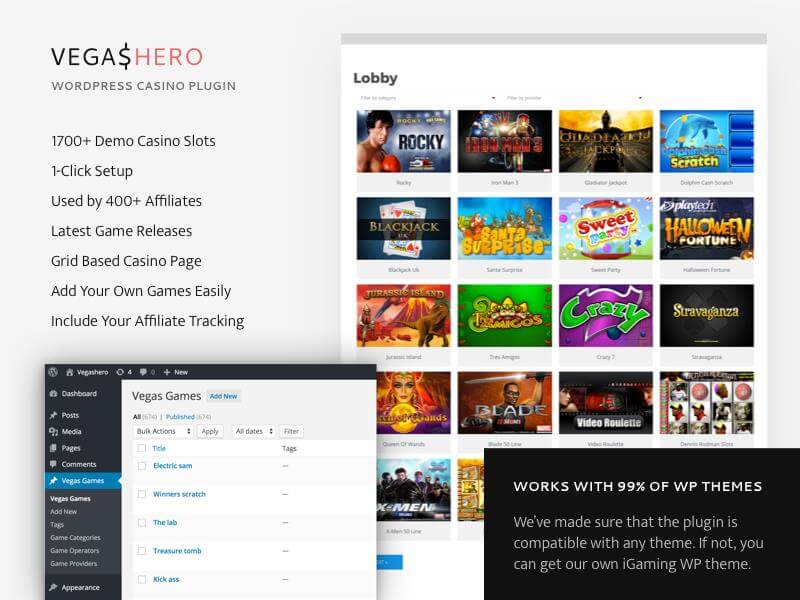 VegasHero casino Wordpress plugin