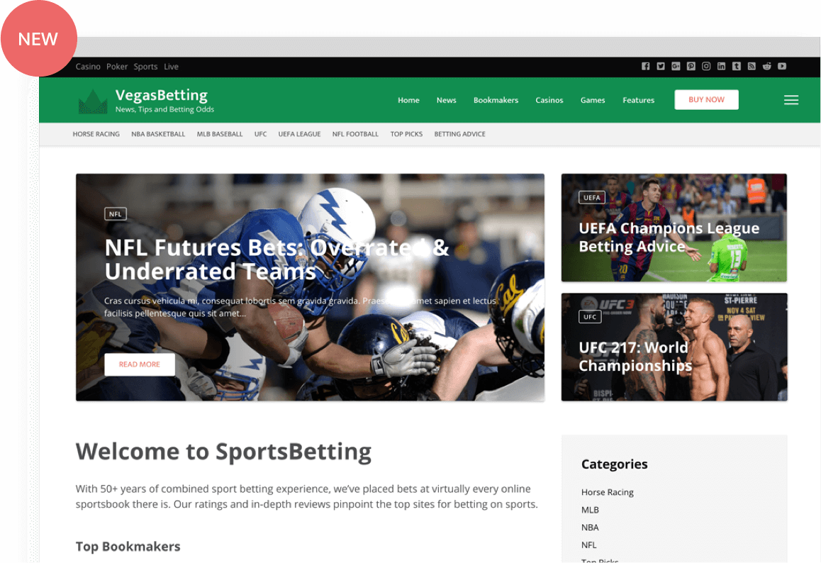 sport betting wp theme