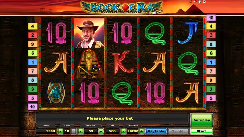 Book of Ra Deluxe is an ever trending classic slot from Novomatic