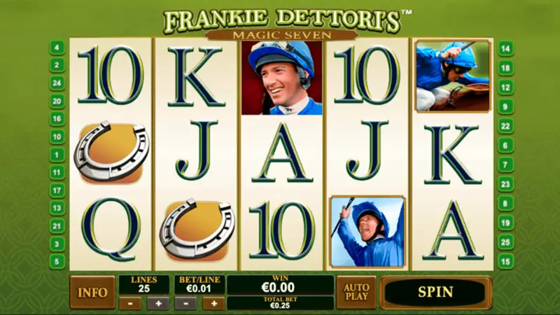 A Playtech all time favourite is Frankie Dettori's Magic Seven slot machine
