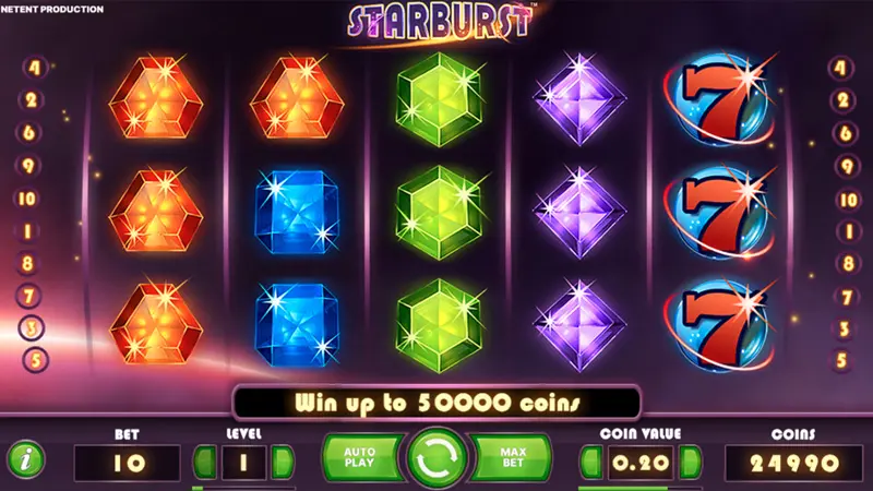Starburst is Netent's iconic popular online slot that beat many all time records