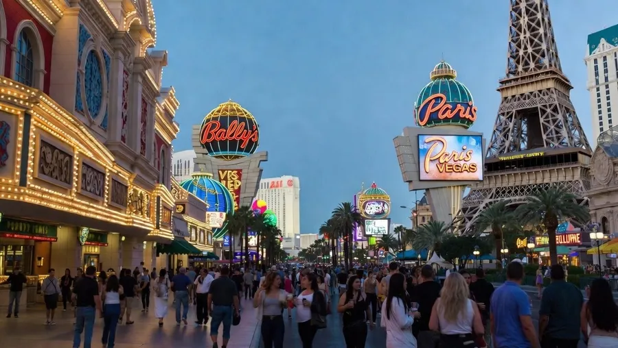 vibrant vegas street